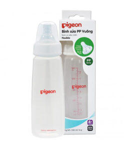 Bình sữa PP Vuông 240ml (Núm si cao cấp)